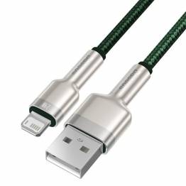  Baseus Metal durable woven Lightning cable - 1m - Green/Grey