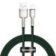 Baseus Metal durable woven Lightning cable - 1m - Green/Grey