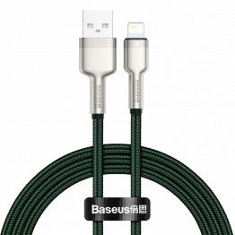 Baseus Metal durable woven Lightning cable - 1m - Green/Grey