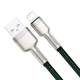 Baseus Metal durable woven Lightning cable - 1m - Green/Grey