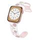 Silicone strap for Apple Watch 42/44/45/49mm with engraved roses - White/Pink