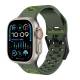 2-colored silicone strap for Apple Watch 42/44/45/49mm - Army green/Green