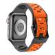 2-colored silicone strap for Apple Watch 42/44/45/49mm - Black/Orange