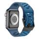 2-colored silicone strap for Apple Watch 42/44/45/49mm - Navy blue/Blue