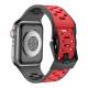 2-colored silicone strap for Apple Watch 42/44/45/49mm - Black/Red