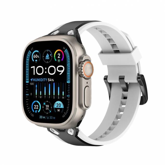 2-colored strap for Apple Watch 42/44/45/49mm - Black/White