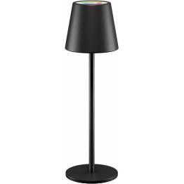 Rechargeable and waterproof RGBW LED table lamp with colored light and touch control - Black