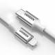 Ugreen woven USB-C to Lightning cable - MFi - 1m - Silver