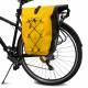 Waterproof pannier side bag for bicycle rack - 25l - Yellow