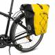 Waterproof pannier side bag for bicycle rack - 25l - Yellow