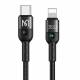 Mcdodo USB-C to Lightning spiral cable from 43 to 180 cm - Black woven