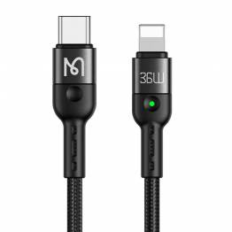  Mcdodo USB-C to Lightning spiral cable from 43 to 180 cm - Black woven