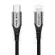 Vention woven MFi USB-C to Lightning cable - 2m - Black/Gray