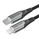 Vention woven MFi USB-C to Lightning cable - 2m - Black/Gray