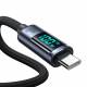 Joyroom woven USB-C cable with display - 100W - 1.2m - Black