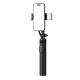 Selfie stick 3-in-1 with tripod, remote control and dual LED light - up to 1.33m