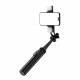 Selfie stick 3-in-1 with tripod, remote control and dual LED light - up to 1.33m