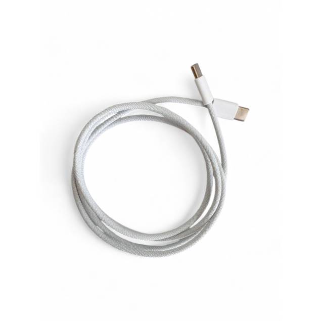 USB-C cable with nylon weaving - 100W - 1m - White