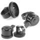 Anti-theft AirTag holder in bicycle bell - Black