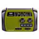 Trevi Explorer emergency radio with hand crank, Bluetooth, flashlight, and power bank - Green