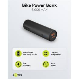  Goobay powerbank for bike, scooter etc. with flashlight - 5,000 mAh