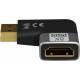 Goobay HDMI female to HDMI male with 90 degree angle - Flat - 8K@60Hz