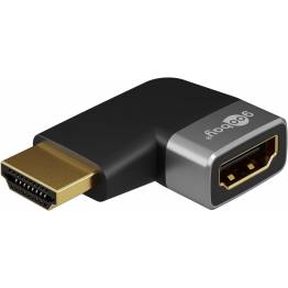 Goobay HDMI female to HDMI male with 90 degree angle - Flat - 8K@60Hz