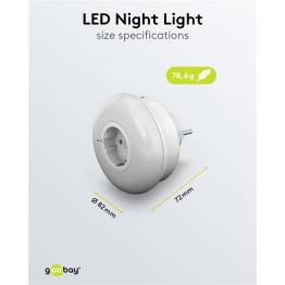  Goobay plug with built-in automatic night light with sensor and On/Off