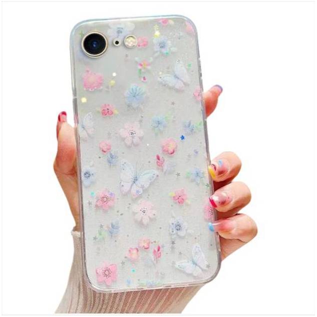 iPhone 7/8/SE 20/22 protective cover - Flowers and butterflies