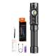 Triple flashlight with 2 lights and UV + waterproof, magnetic and rechargeable