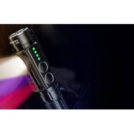  Triple flashlight with 2 lights and UV + waterproof, magnetic and rechargeable