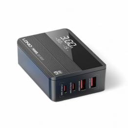 LDNIO 4-port 65W PD QC 2xUSB-C and 2xUSB-A Mac charger with display