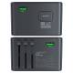 Acefast GaN 67W PD 3x USB-C and 2x USB-A travel charger - US/UK/EU/AU