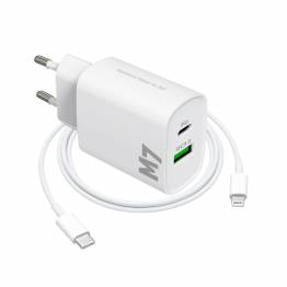 20W iPhone/iPad charger with USB-C PD and USB-C for Lightning cable