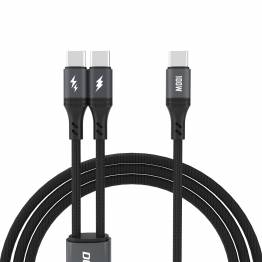 Dudao 2-in-1 USB-C Y cable 100W 1.2m