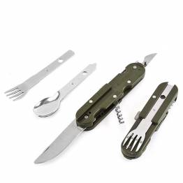  5-in-1 outdoor camping cutlery set with corkscrew and bottle opener