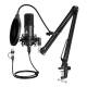 Maono microphone with adjustable arm and pop filter for podcasts and streaming - USB-C/USB-A