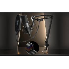  Maono microphone with adjustable arm and pop filter for podcasts and streaming - USB-C/USB-A