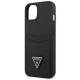 Guess iPhone 13 mini sort hardcase Saffiano Triangle Logo kortholder