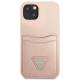 Guess iPhone 13 mini pink hardcase SaffianoTriangle Logo Med kortplads