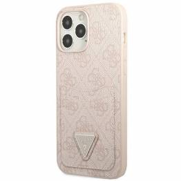  Guess 4G Trekant Logo cover med kortplads til iPhone 13 Pro / 13 - Pink