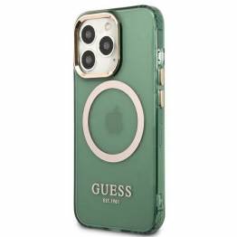  Guess iPhone 13 Pro / 13 grøn hardcase med guld kant