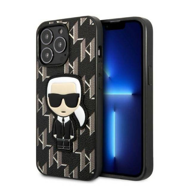 Karl Lagerfeld iPhone 13 Pro / 13 hardcase sort Monogram Ikonik Patch