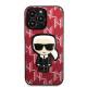 Karl Lagerfeld iPhone 13 Pro / 13 hardcasescover - rød Monogram Ikonik Patch