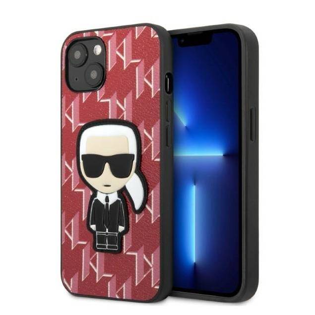 Karl Lagerfeld iPhone 13 mini hardcase rød Monogram Ikonik Patch