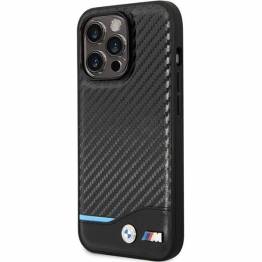  Sæk BMW iPhone 13 Pro Max sort hardcase Læder Carbon