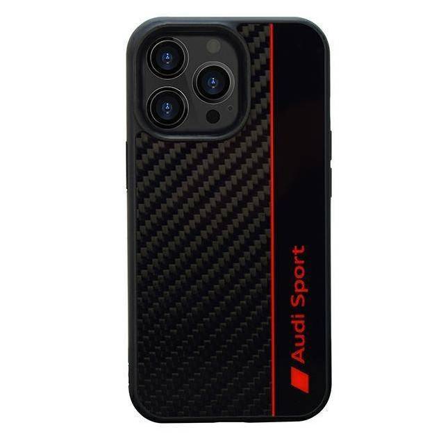 Audi Carbon Fiber Stripe iPhone 13 Pro / 13 sort hardcase