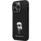 Karl Lagerfeld cover til iPhone 13 Pro / 13 - sort silikone Ikonik metal-pin