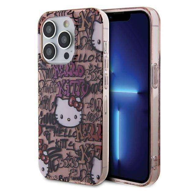 Hello Kitty IML-tags graffiticover til iPhone 13 Pro / 13 - pink