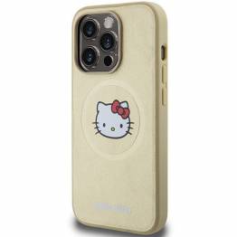  Hello Kitty læder Kitty Head MagSafe cover til iPhone 13 Pro / 13 - guld